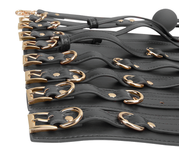 BDSM Black Leather Bondage Kit
