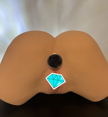 Black Rosebud Metal Anal Plug