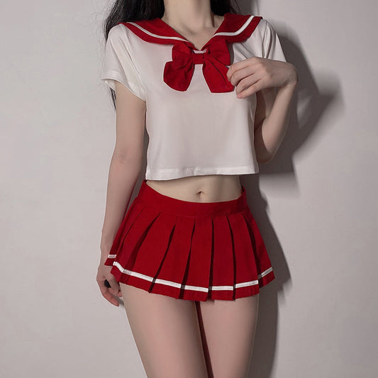 Schoolgirl Temptation Red Lingerie Set