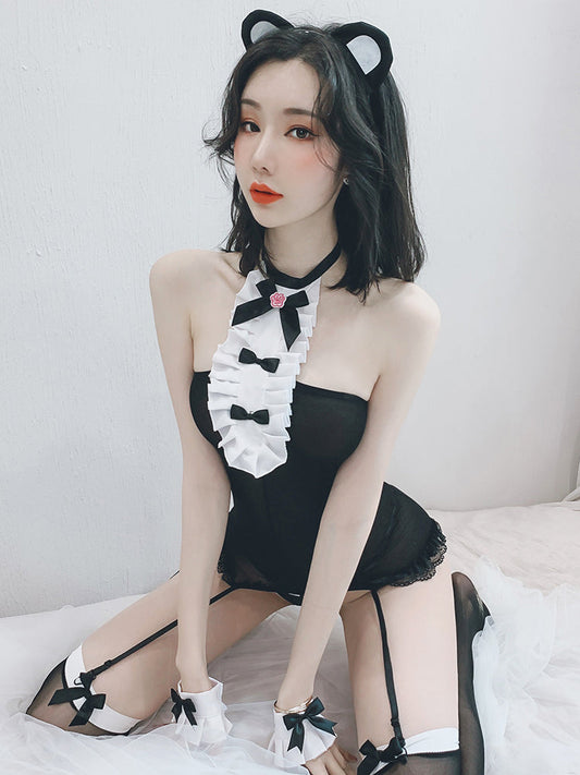 Cute Gentle Black Bear Bodystocking