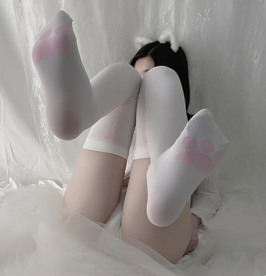 Adorable Cat Paw Thigh-High Stockings